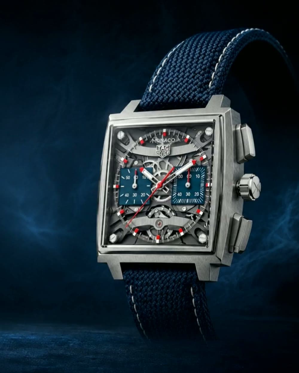 Apex Chronograph on a navy textile strap